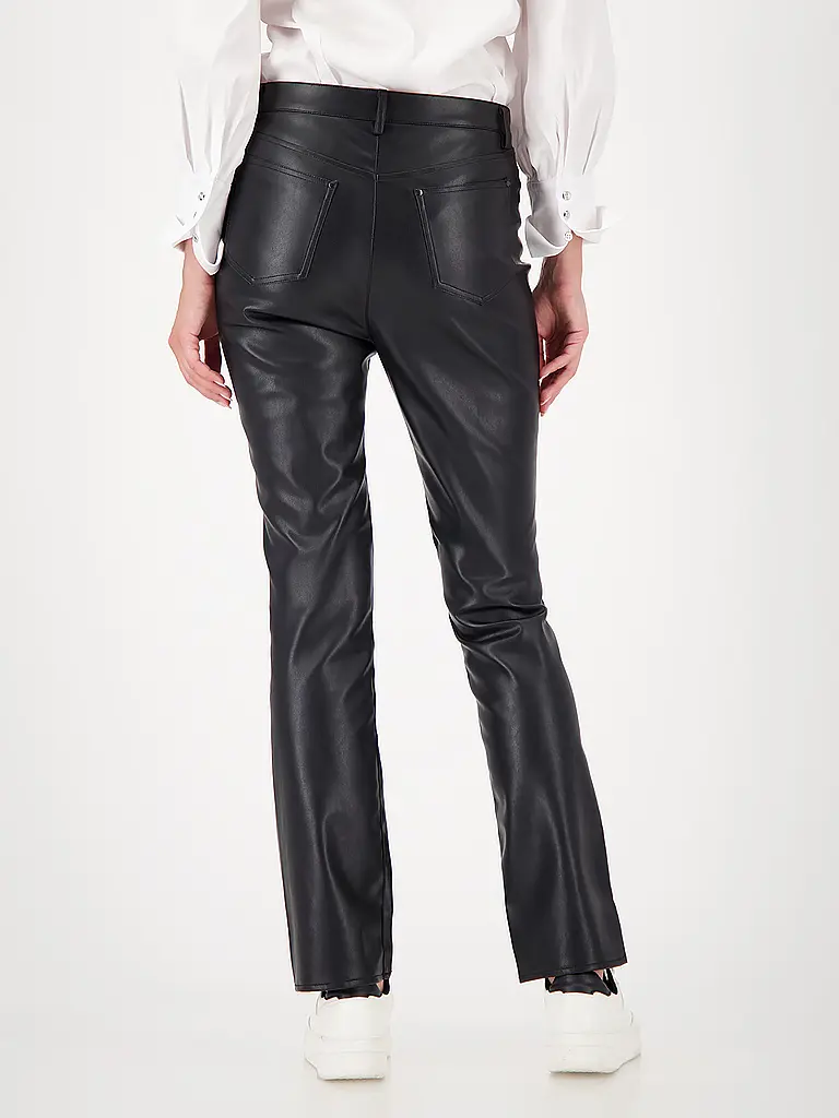 MONARI | Pantalones de imitación de cuero | Negro