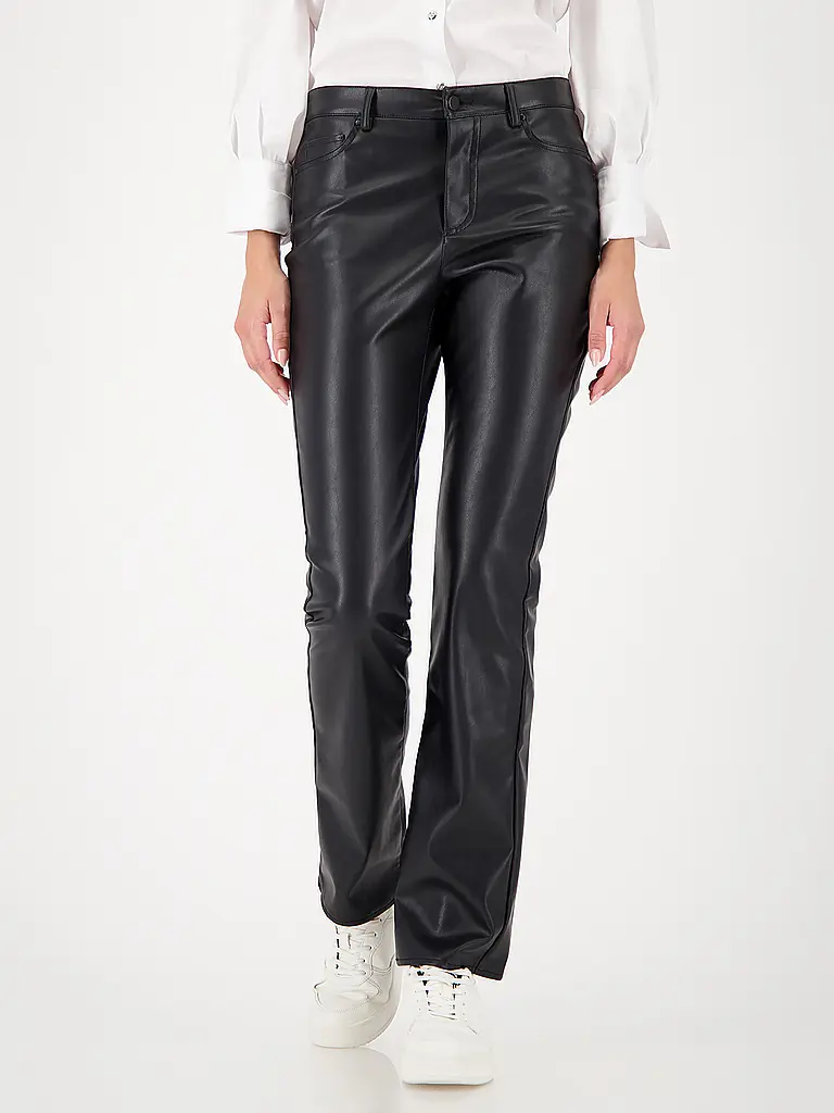 MONARI | Pantalones de imitación de cuero | Negro
