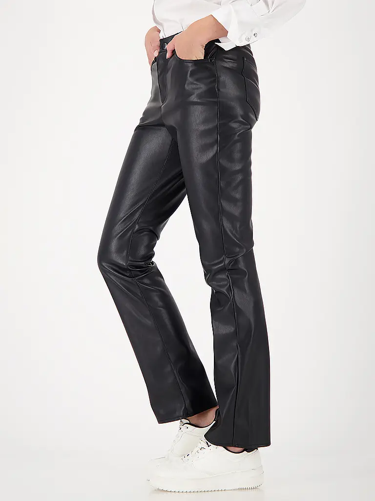 MONARI | Pantalones de imitación de cuero | Negro
