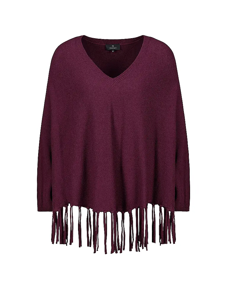 MONARI | Poncho - Capa | Rojo oscuro