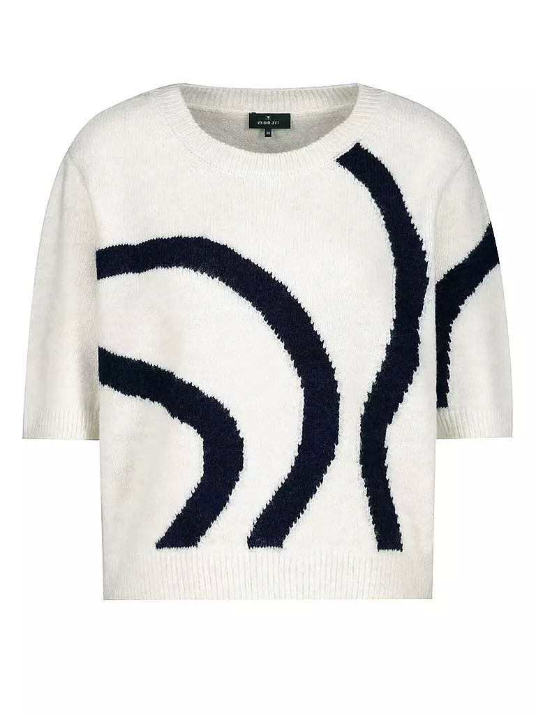 MONARI | Pullover
Marca: MONARI
Color: crema
Categorías: Moda, Mujer
Etiquetas: Tallas grandes

Largo de manga: Manga 3/4
Escote: Cuello redondo
Material: Viscosa, Mezcla
Estampado: Estampado
Corte (Prenda exterior): Regular
Estilo: Glamour | Crema