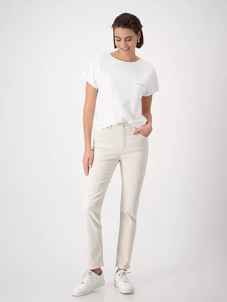 MONARI | Vaqueros Slim Fit | Crema
