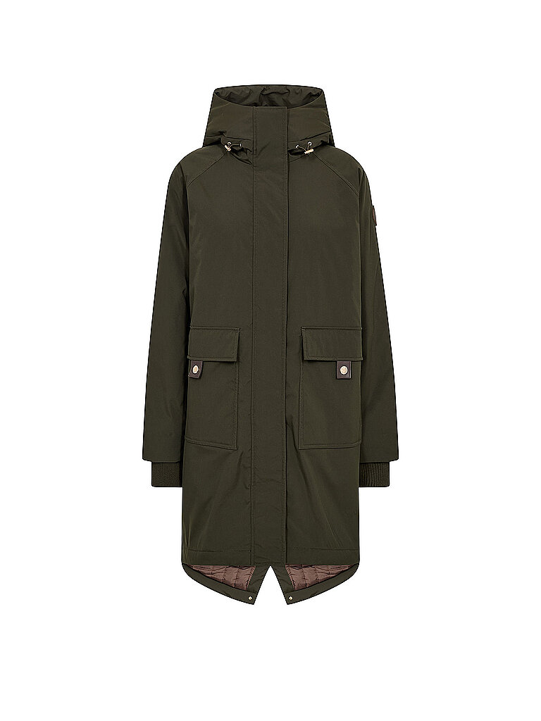 MOS MOSH Parka MMCALIFAUXFUR verde oscuro