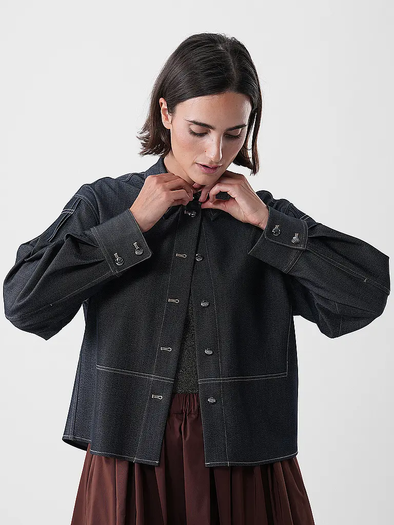 MOS MOSH | Jeansbluse MMANELACILLA | Azul oscuro