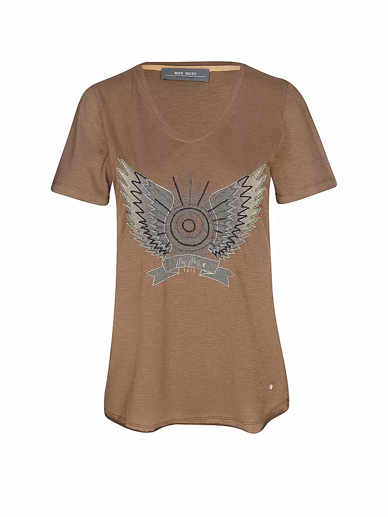 MOS MOSH | T-Shirt MMGETHIO-SSTEE | Marrón claro