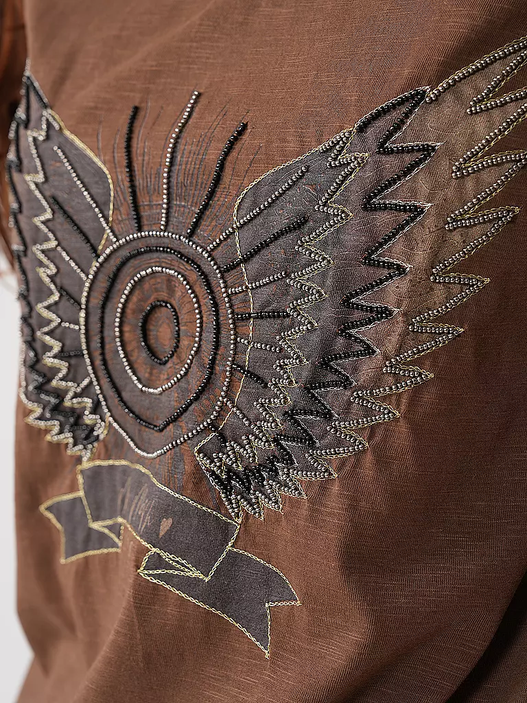 MOS MOSH | T-Shirt MMGETHIO-SSTEE | Marrón claro