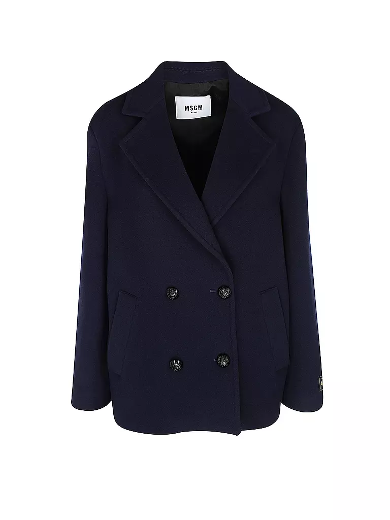 MSGM | Abrigo de lana | Azul oscuro