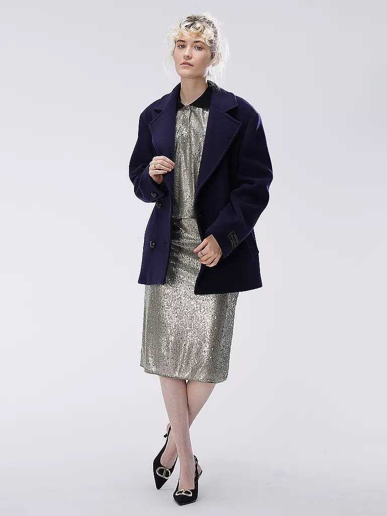 MSGM | Abrigo de lana | Azul oscuro
