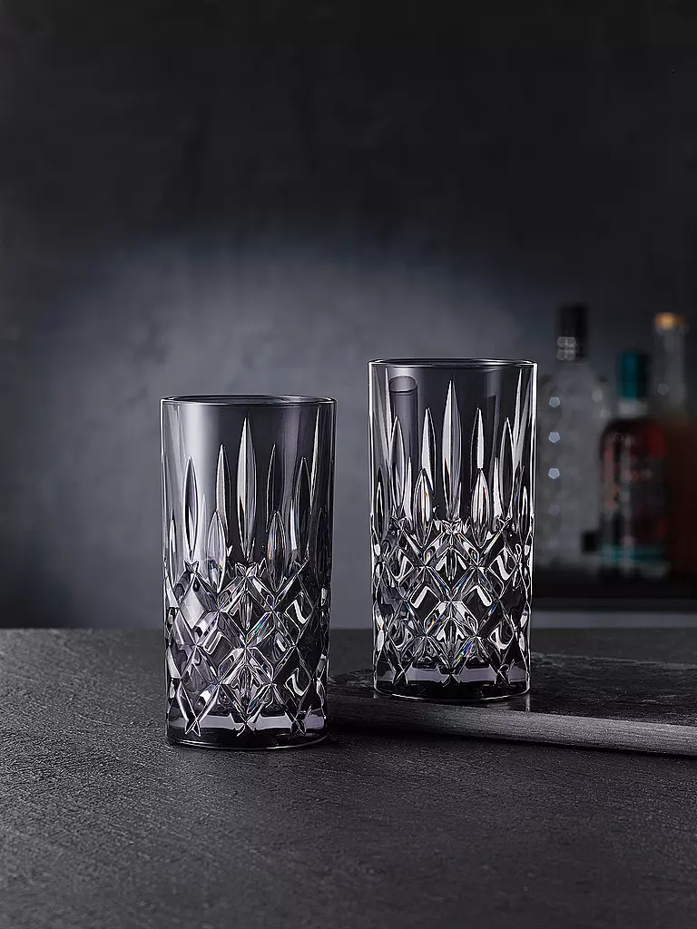 NACHTMANN | Juego de 2 vasos de tubo de 395 ml VINTAGE COLOUR NOBLESSE Smoke | grau