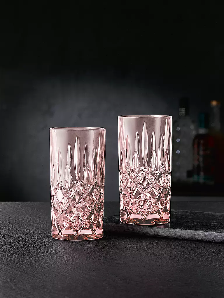 NACHTMANN | Juego de 2 vasos de tubo NOBLESSE FRESH COLORS Rose | rosa