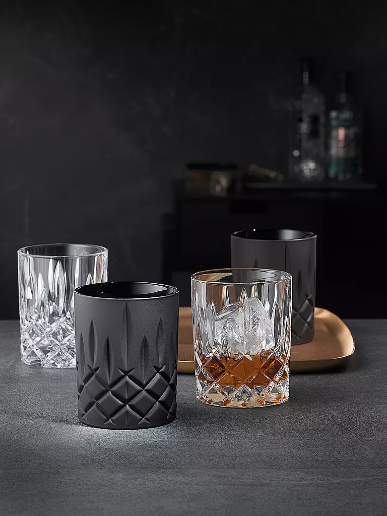 NACHTMANN | Juego de 2 vasos de whisky 295ml BLACK EDITION NOBLESSE | schwarz