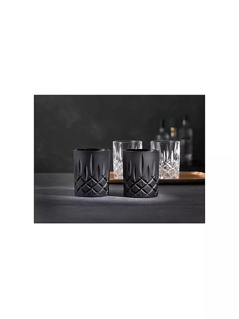 NACHTMANN | Juego de 2 vasos de whisky 295ml BLACK EDITION NOBLESSE | schwarz