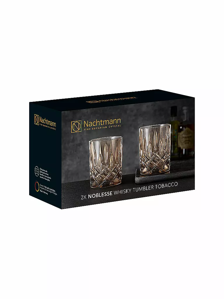 NACHTMANN | Juego de 2 vasos de whisky Noblesse 295ml | hellbraun