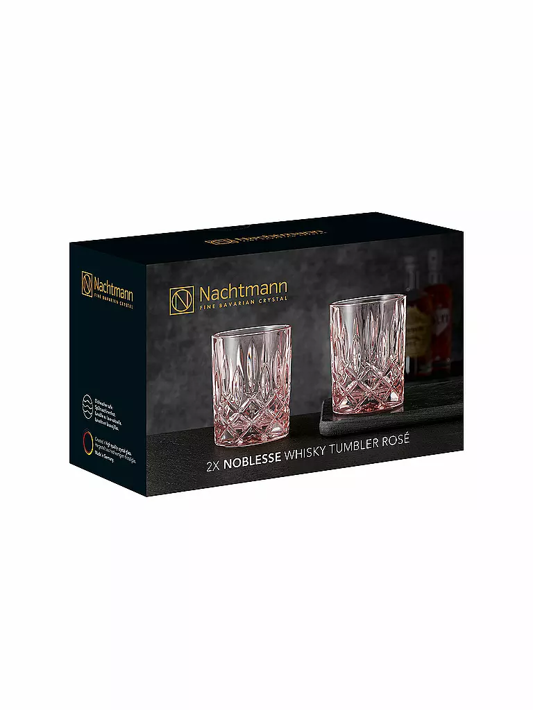 NACHTMANN | Juego de 2 vasos de whisky Noblesse Rose 295ml | rosa
