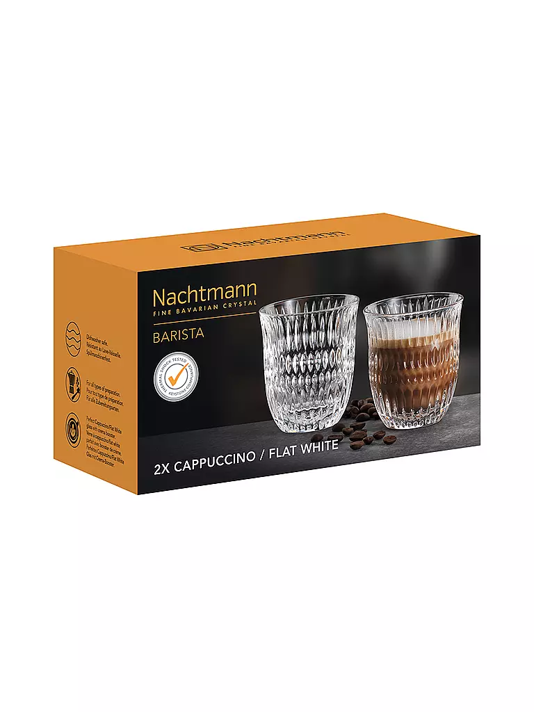 NACHTMANN | Set de 2 vasos para cappuccino y flat white ETHNO Barista 235ml | 