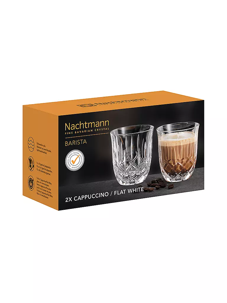 NACHTMANN | Set de 2 vasos para capuchino y flat white NOBLESSE Barista 234ml | transparent