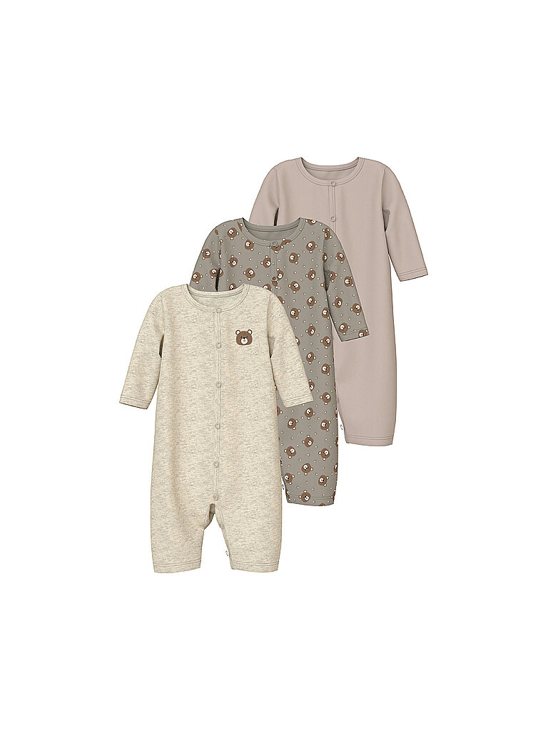 name it Pijama Entero 3er Pkg. NBNNIGHTSUIT beige