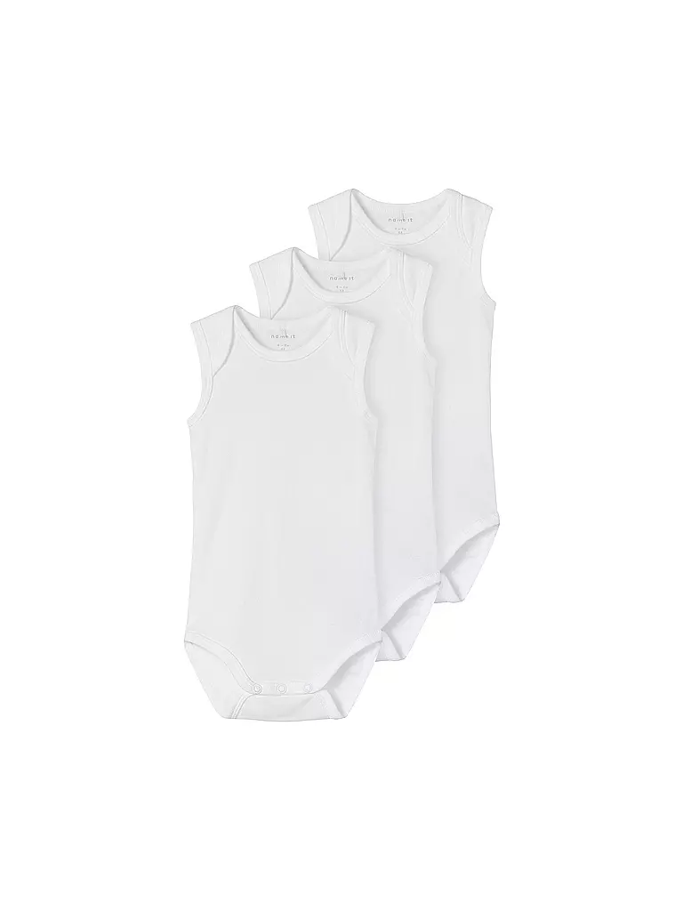 NAME IT | Bodies de bebé, paquete de 3 | Blanco