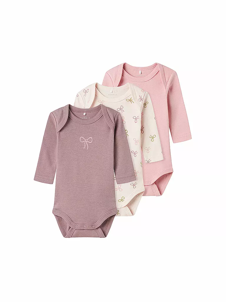 NAME IT | Body de bebé, paquete de 3 NBFBODY | Fucsia