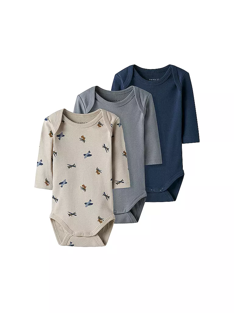 NAME IT | Body de bebé, paquete de 3 NBMBODY | Beige