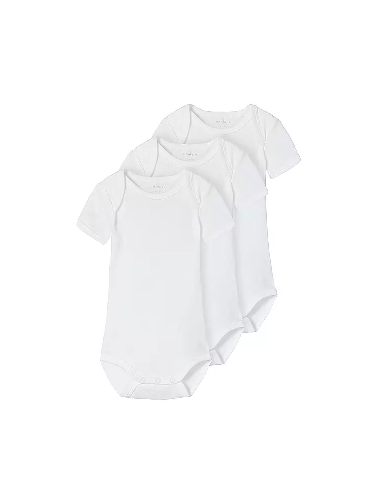 NAME IT | Body de bebé, paquete de 3 | Blanco