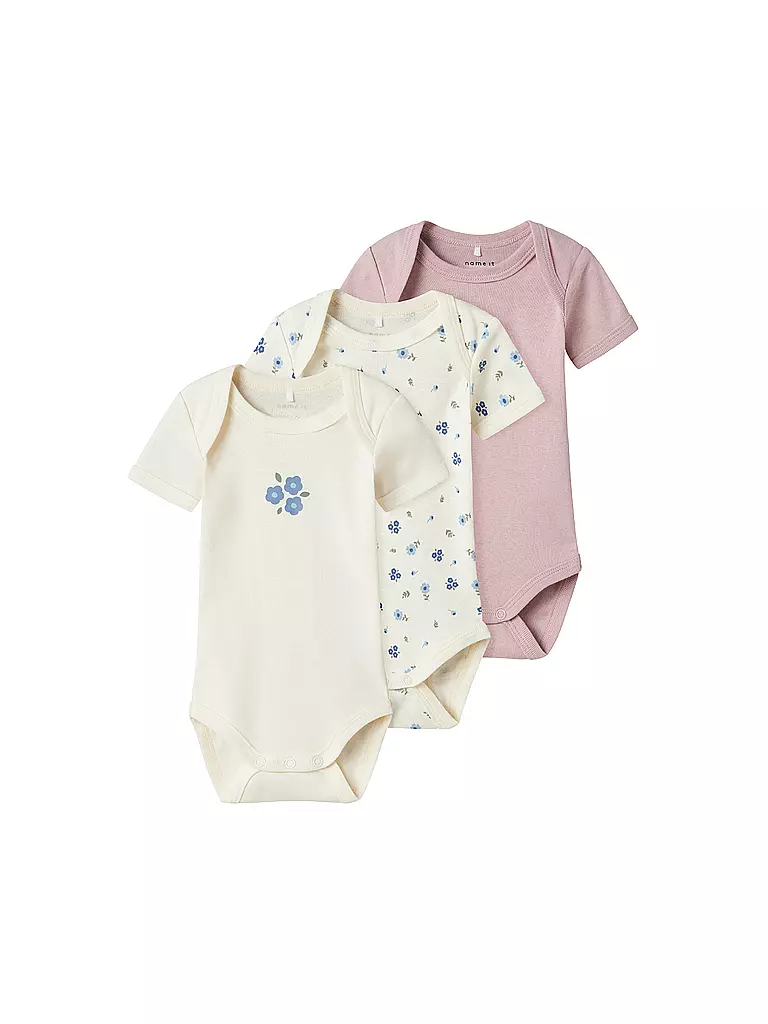 NAME IT | Body para bebé NBFBODY, paquete de 3 | Crema