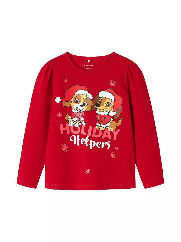 NAME IT | Camiseta de manga larga NMFSASA para niña | Rojo