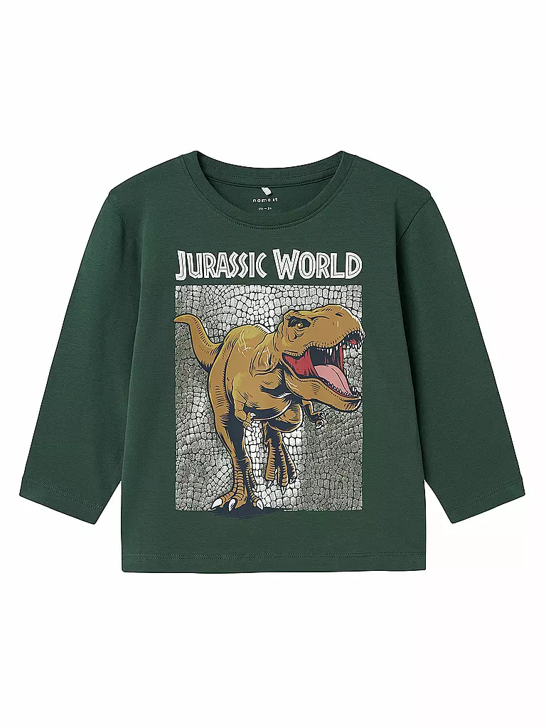 NAME IT | Camiseta de manga larga para niño | Verde oscuro