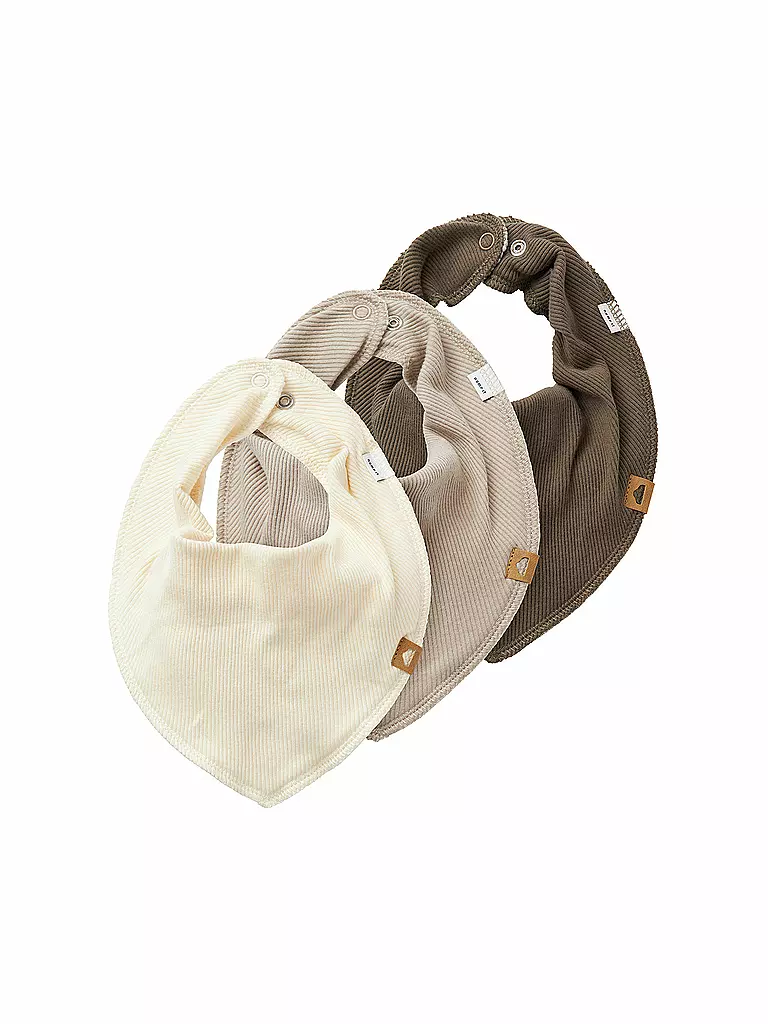 NAME IT | Pack de 3 baberos triangulares para bebé NBNYVETTI | Beige