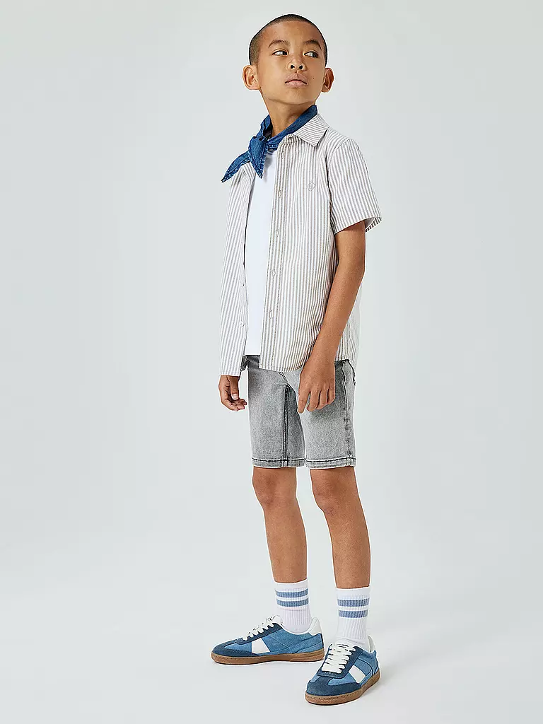 NAME IT | Pantalones cortos para niño XSlim Fit NKMTHEO | Gris claro
