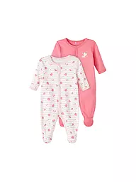 NAME IT | Pijama de bebé con pies, paquete de 2 | Fucsia