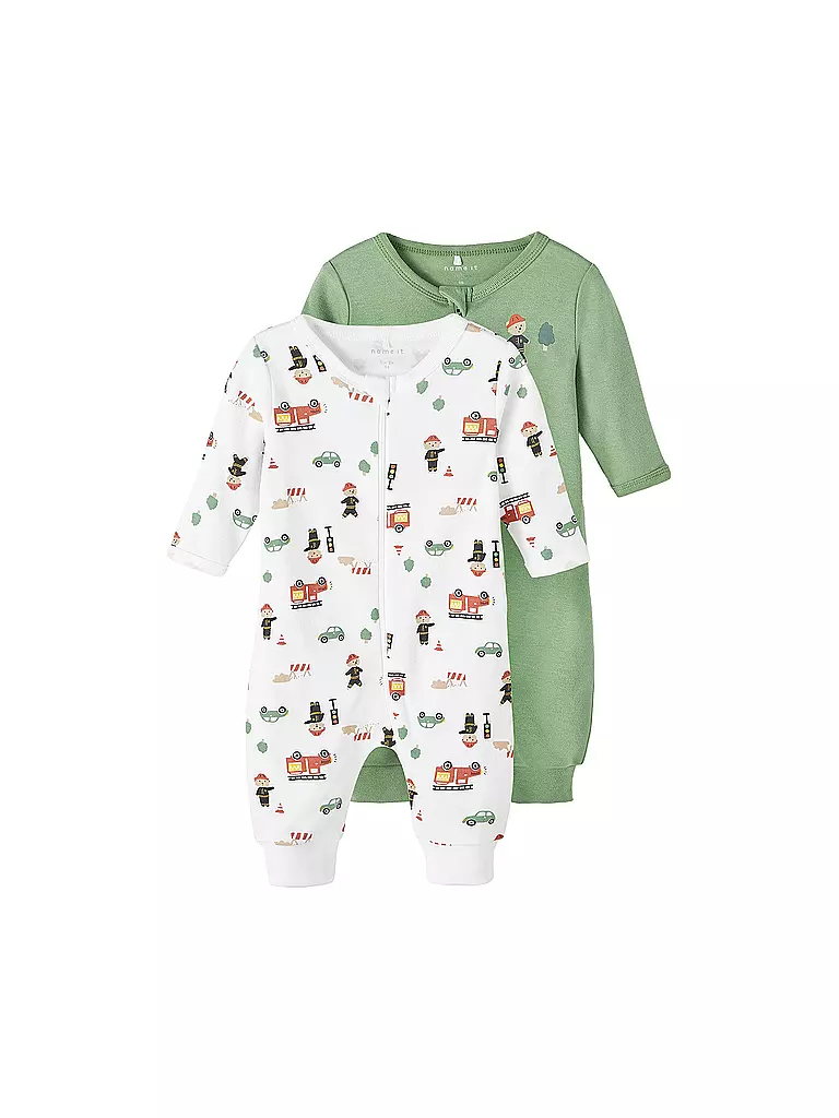 NAME IT | Pijama entero de bebé, paquete de 2 | Blanco