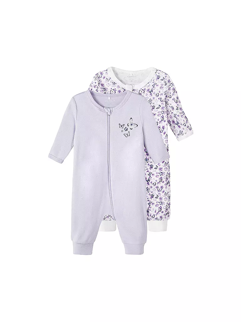NAME IT | Pijama Entero de Bebé Paquete de 2  PURPLE FLOWER | Lila