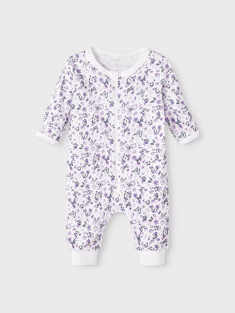 NAME IT | Pijama Entero de Bebé Paquete de 2  PURPLE FLOWER | 
