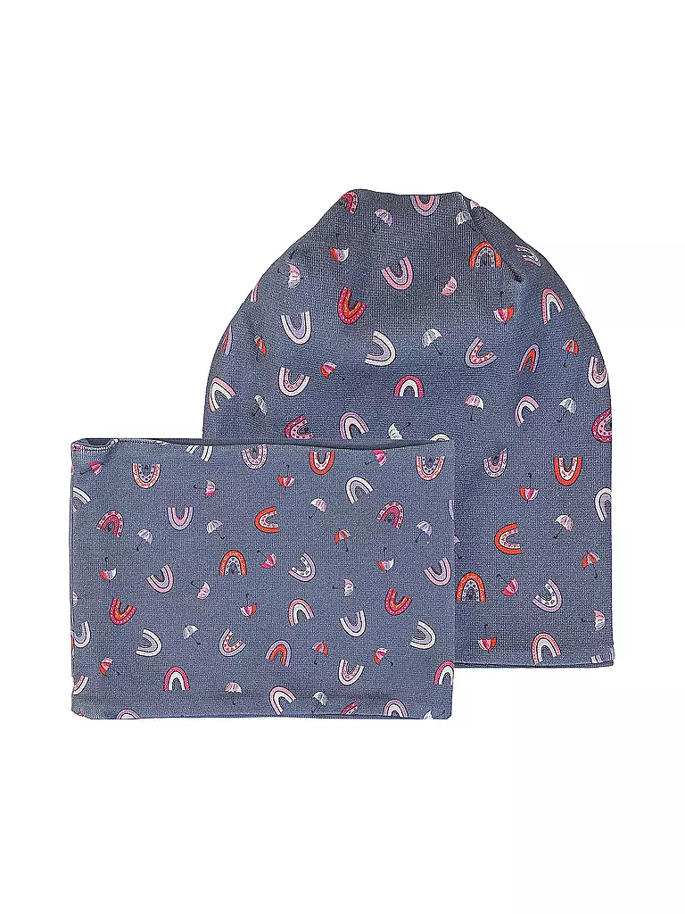 NAME IT | Set de gorro y bufanda para niños | Azul