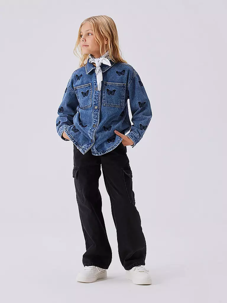 NAME IT | Vaqueros cargo NKFROSE para niña | Negro