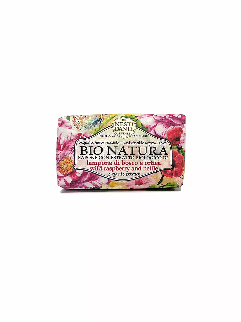 NESTI DANTE | Jabón - Bio Natura Frambuesa y Ortiga 250g | Fucsia