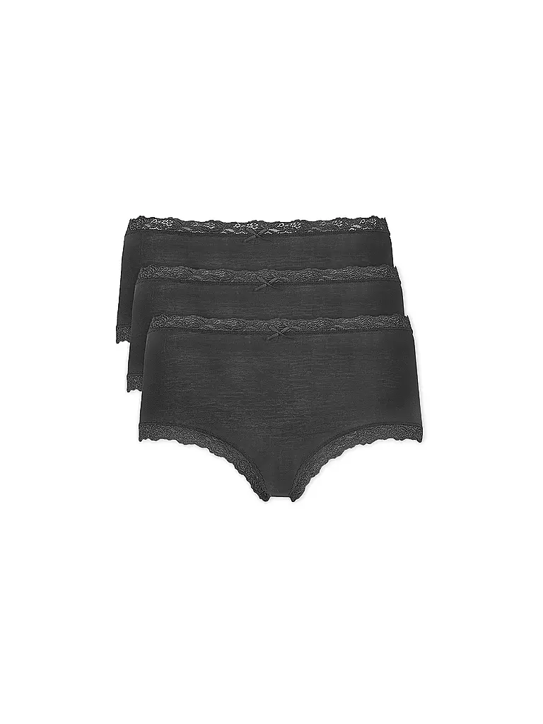 NINA VON C | Braga de cintura alta, paquete de 3, negro | Negro