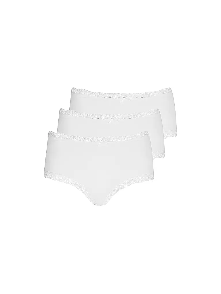 NINA VON C | Braga de talle alto, paquete de 3, blanco | Blanco