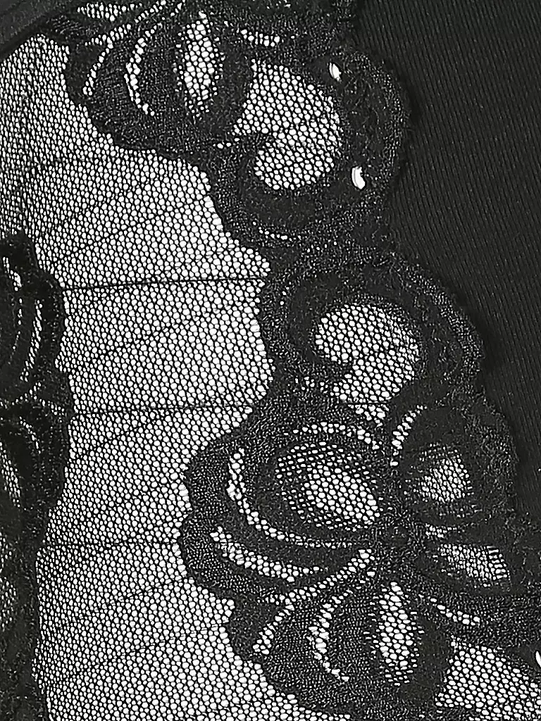 NINA VON C | Braga de talle alto con encaje negro | Negro