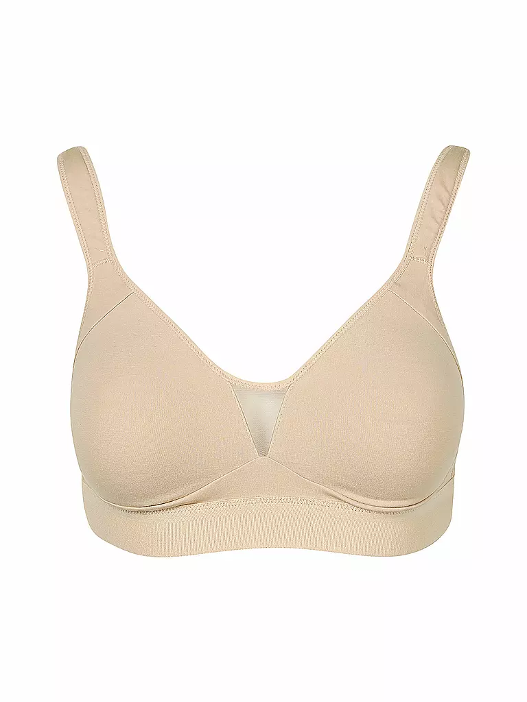 NINA VON C | Sujetador Wellness sin aros Cotton Shape Caramelo | Beige