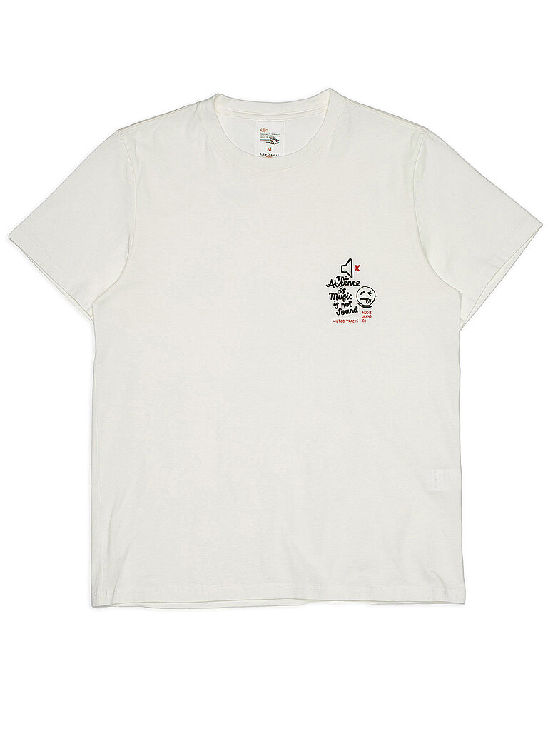 Nudie Jeans Camiseta ROY blanco