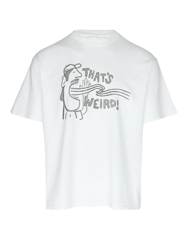 Nudie Jeans Camiseta THATS WEIRD blanco