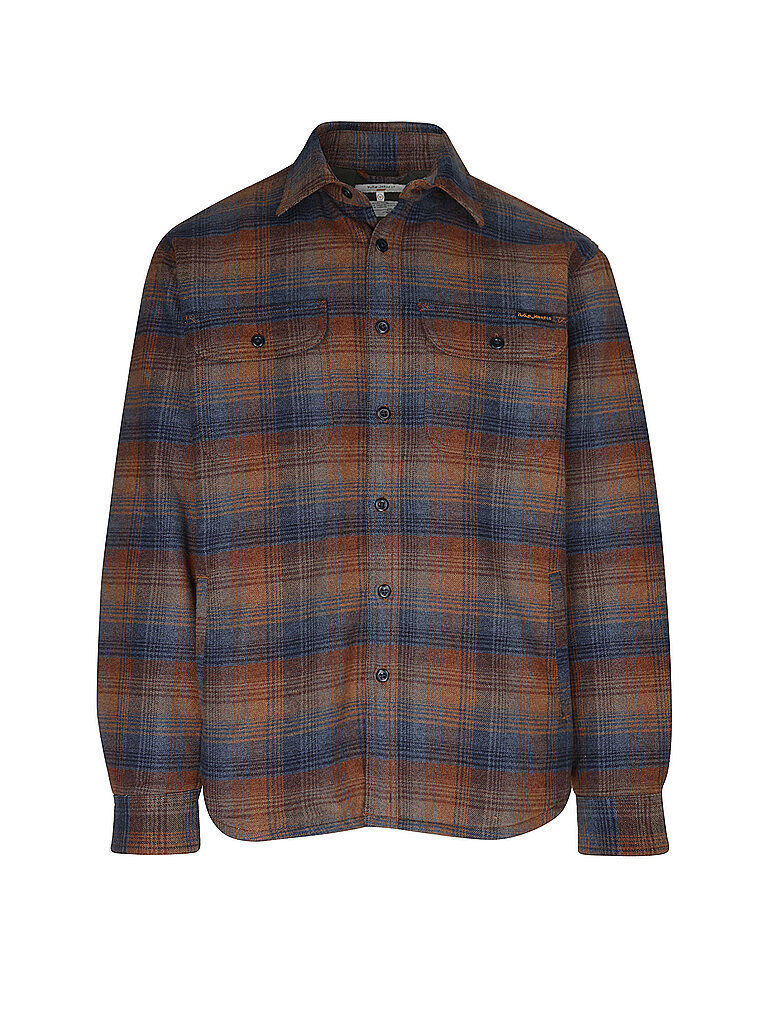 Nudie Jeans Overshirt GLENN marrón
