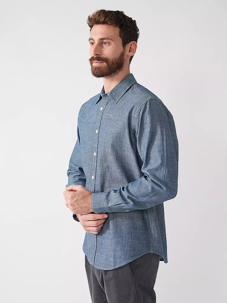 NUDIE JEANS | Camisa Regular Fit GEORGE CHAMBRAY | Azul