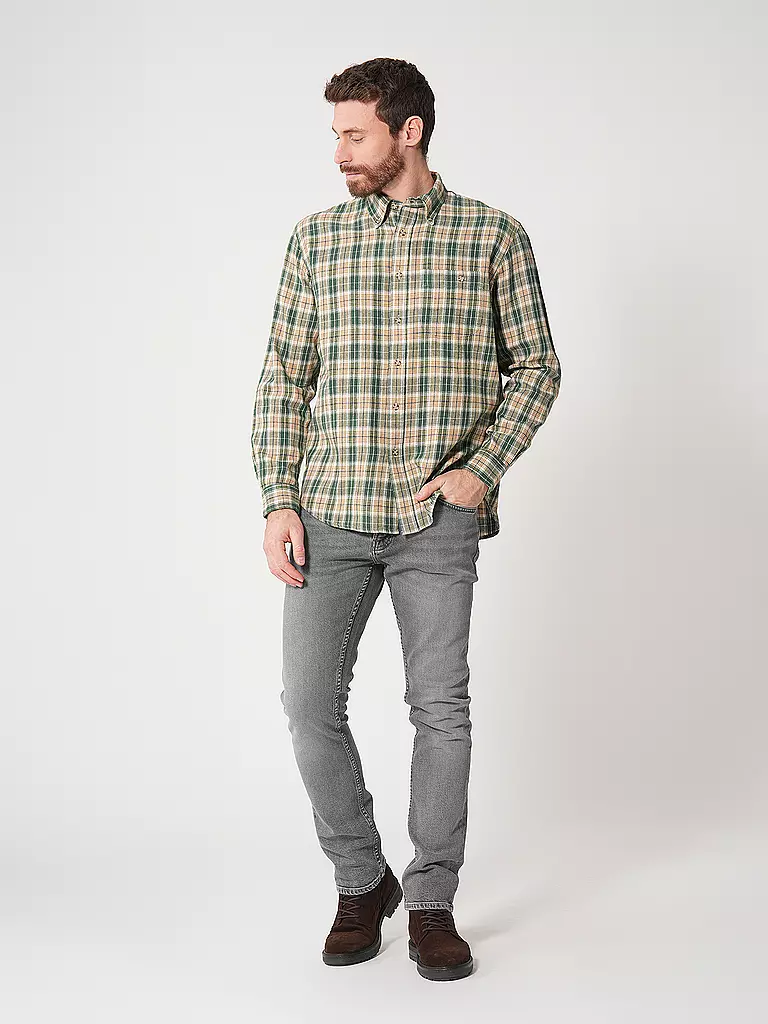 NUDIE JEANS | Camisa Regular Fit JULIAN FARMERS | Verde oscuro