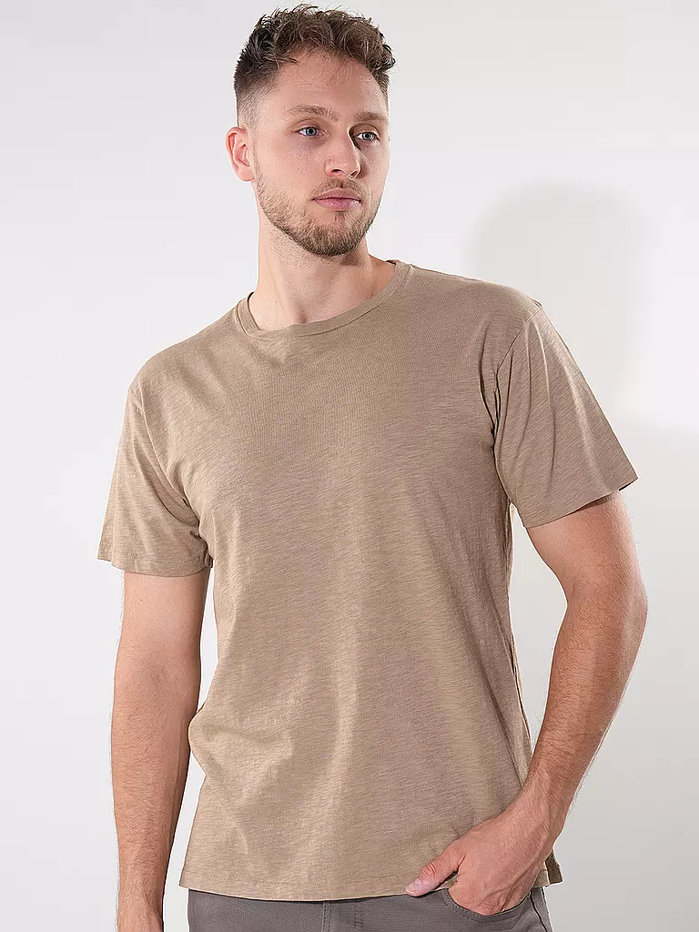 NUDIE JEANS | Camiseta ROFFE | Beige