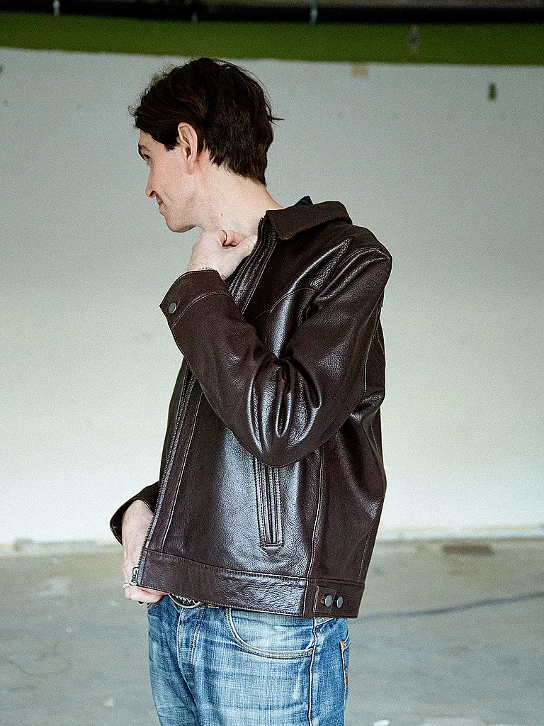 NUDIE JEANS | Chaqueta de cuero JOPPE WESTERN | 