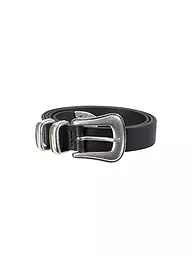NUDIE JEANS | Cinturón de cuero WESTERN SILVER BELT | Negro