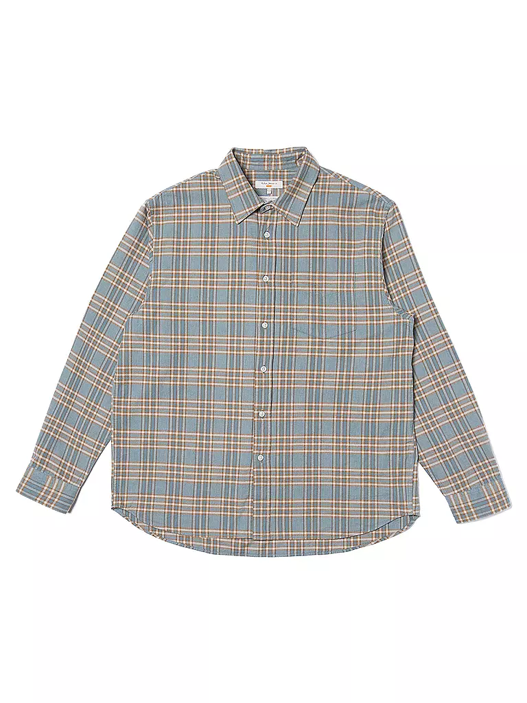 NUDIE JEANS | Flanellhemd FILIP PRARIE | Azul claro